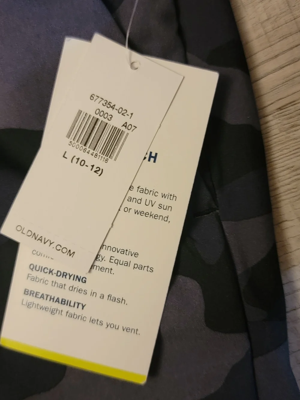 Old Navy Men's Camo Swim Trunks - Navy and Black